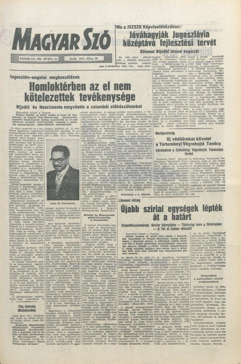 Magyar Szó, 33. évf. 1976. július 20. 198. sz. 1–16. oldal