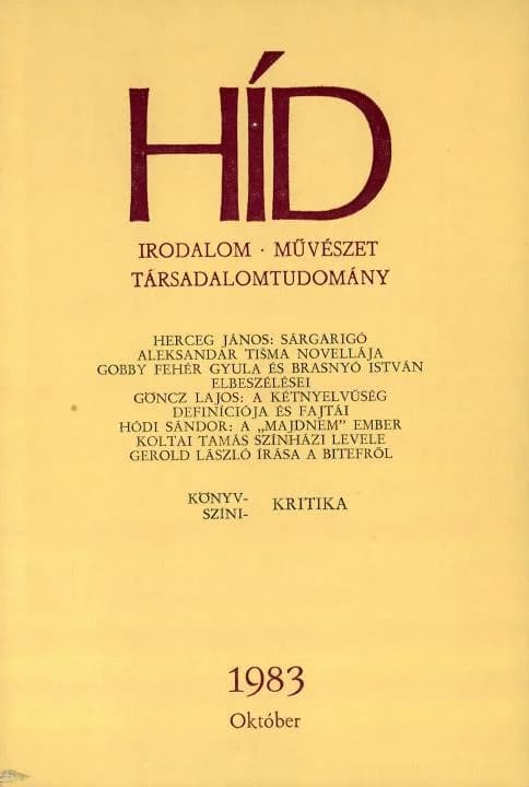 Híd, 47. évf. 1983. október. 10. sz. 1113–1236. oldal