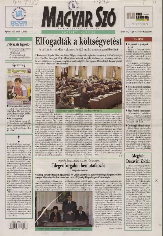 Magyar Szó, 64. évf. 2007. április 2. 77. sz. 1–12. oldal