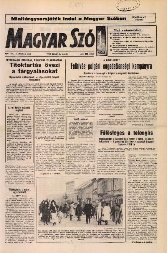 Magyar Szó, 45. évf. 1988. január 6. 4. sz. 1–16. oldal