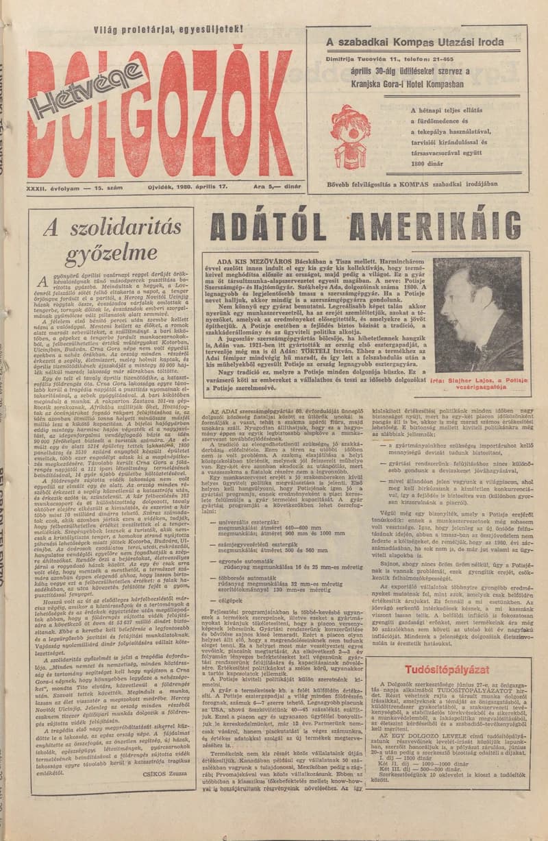 Dolgozók, 34. évf. 1980. április 17. 15. sz.