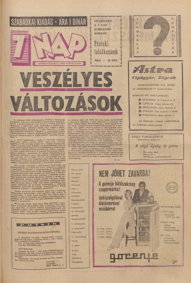 7 Nap, 26. évf. 1971. április 23. 18. sz. 1–28. oldal