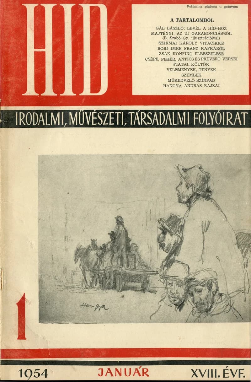 Híd, 18. évf. 1954. január. 1. sz. 1–56. oldal