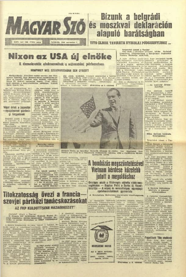 Magyar Szó, 25. évf. 1968. november 7. 308. sz. 1–20. oldal