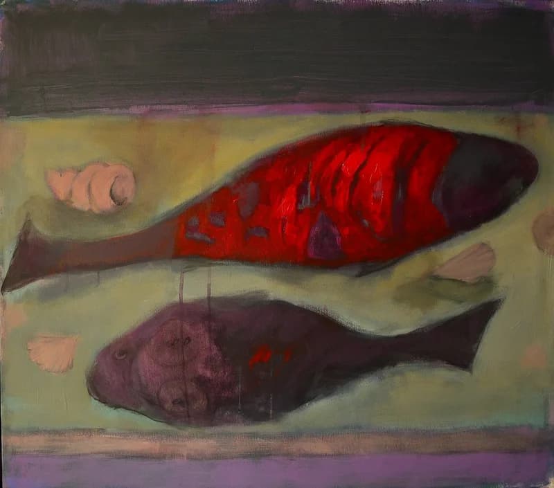 Csendélet két hallal és kagylókkal