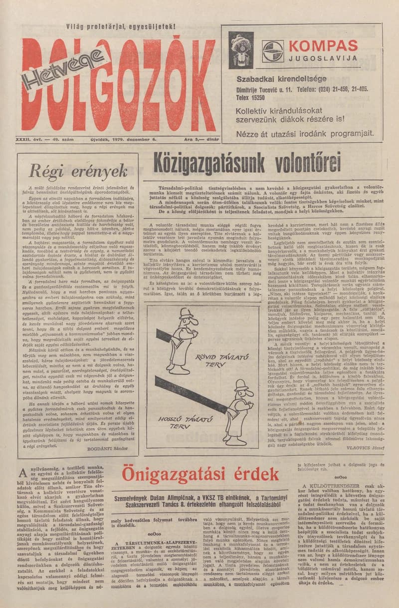 Dolgozók, 33. évf. 1979. december 6. 49. sz.