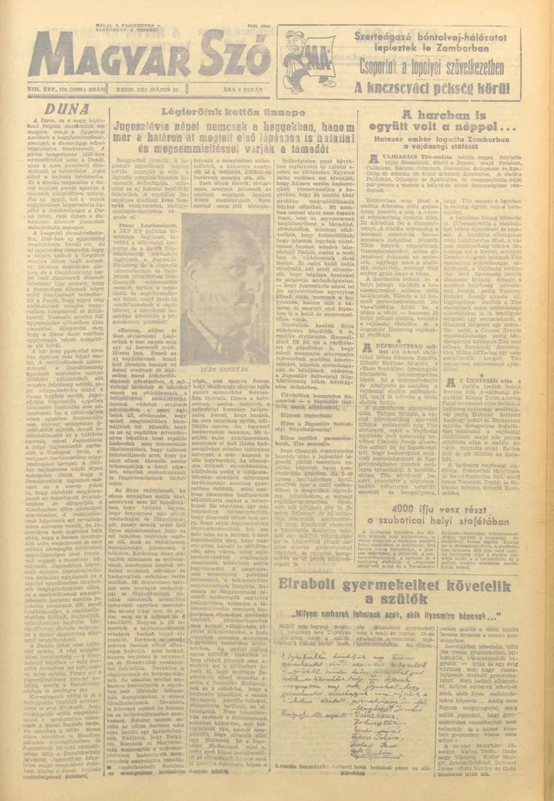 Magyar Szó, 8. évf. 1951. május 22. 120. sz. 1–4. oldal