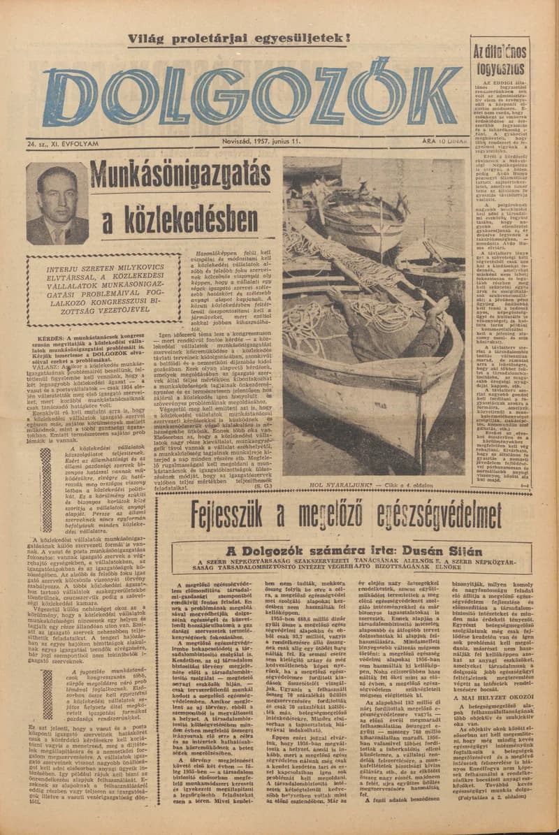 Dolgozók, 11. évf. 1957. június 11. 24. sz.