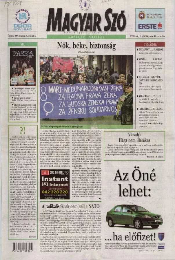 Magyar Szó, 63. évf. 2006. március 9. 55. sz. 1–20. oldal