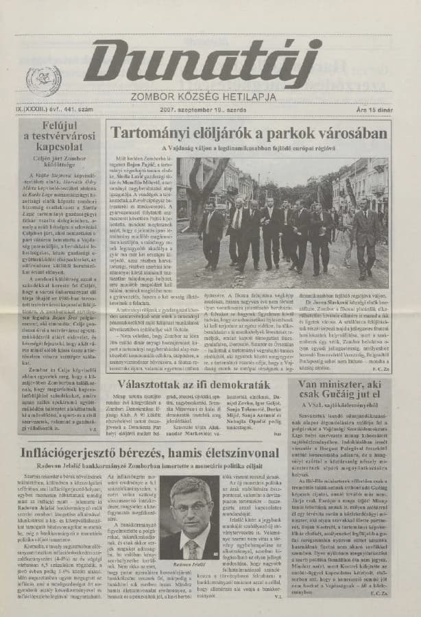 Dunatáj, 9. évf. 2007. szeptember 19. 441. sz.