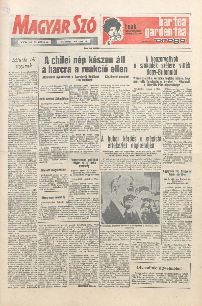 Magyar Szó, 31. évf. 1974. február 24. 53. sz. 1–32. oldal