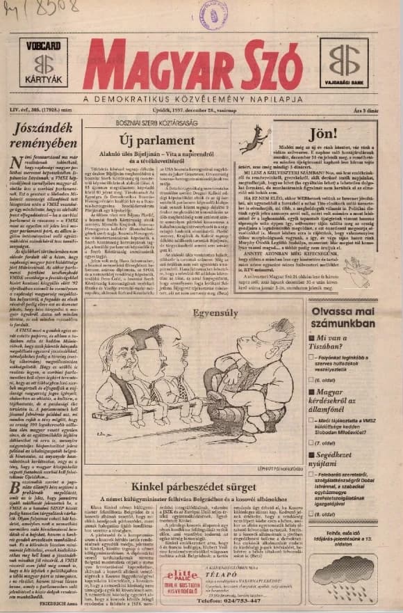Magyar Szó, 54. évf. 1997. december 28. 305. sz. 1–24. oldal