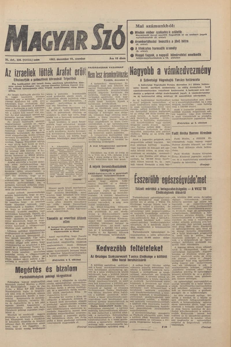 Magyar Szó, 40. évf. 1983. december 10. 338. sz.