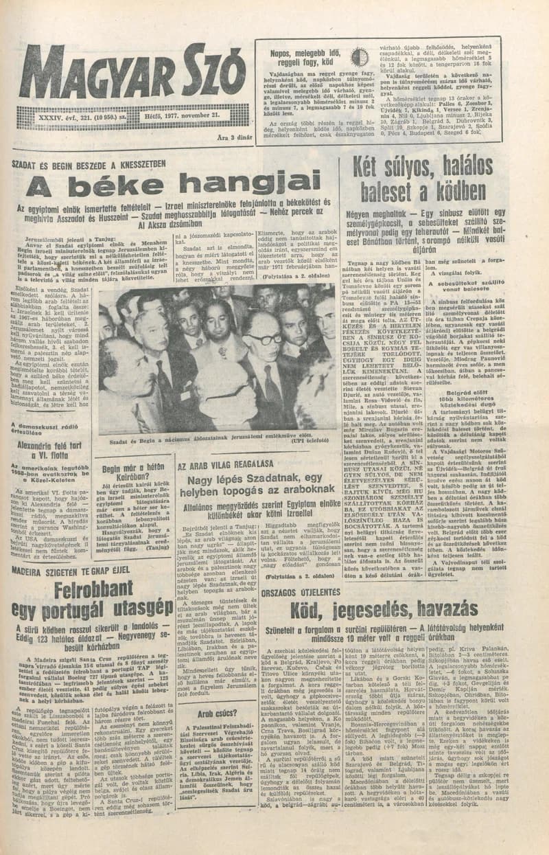 Magyar Szó, 34. évf. 1977. november 21. 321. sz.