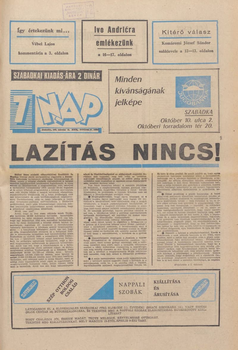7 Nap, 30. évf. 1975. március 21. 11. sz. 1–28. oldal