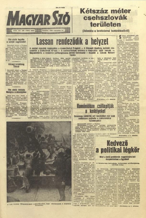Magyar Szó, 25. évf. 1968. augusztus 31. 240. sz. 1–16. oldal