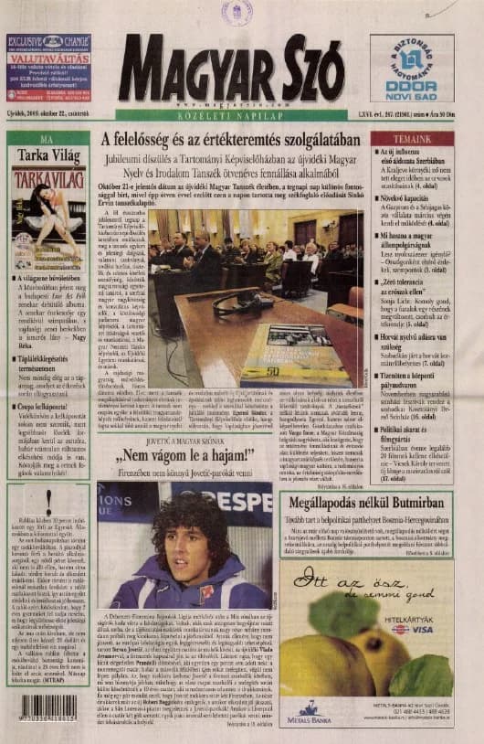 Magyar Szó, 66. évf. 2009. október 22. 247. sz. 1–20. oldal