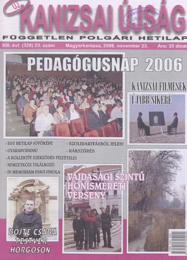Új Kanizsai Újság, 13. évf. 2006. november 23. 23. sz.