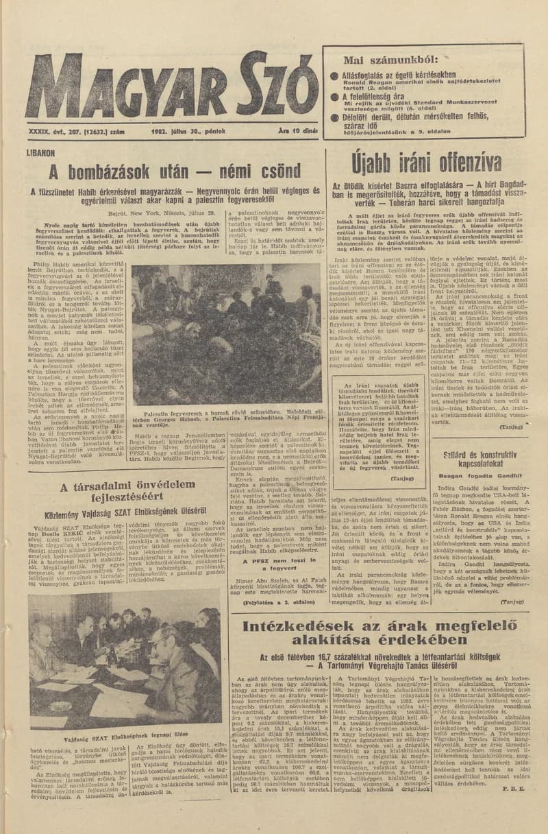 Magyar Szó, 39. évf. 1982. július 30. 207. sz. 1–20. oldal
