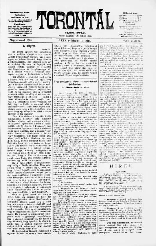 Torontál, 35. évf. 1906. január 15. 11. sz.