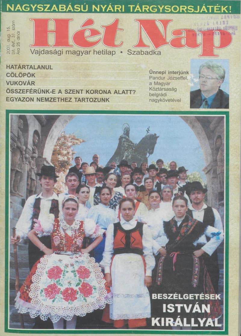 7 Nap, 56. évf. 2001. augusztus 15. 31. sz. 1–68. oldal