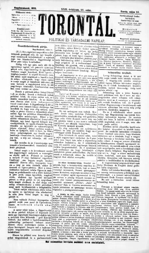 Torontál, 22. évf. 1893. május 24. 117. sz.