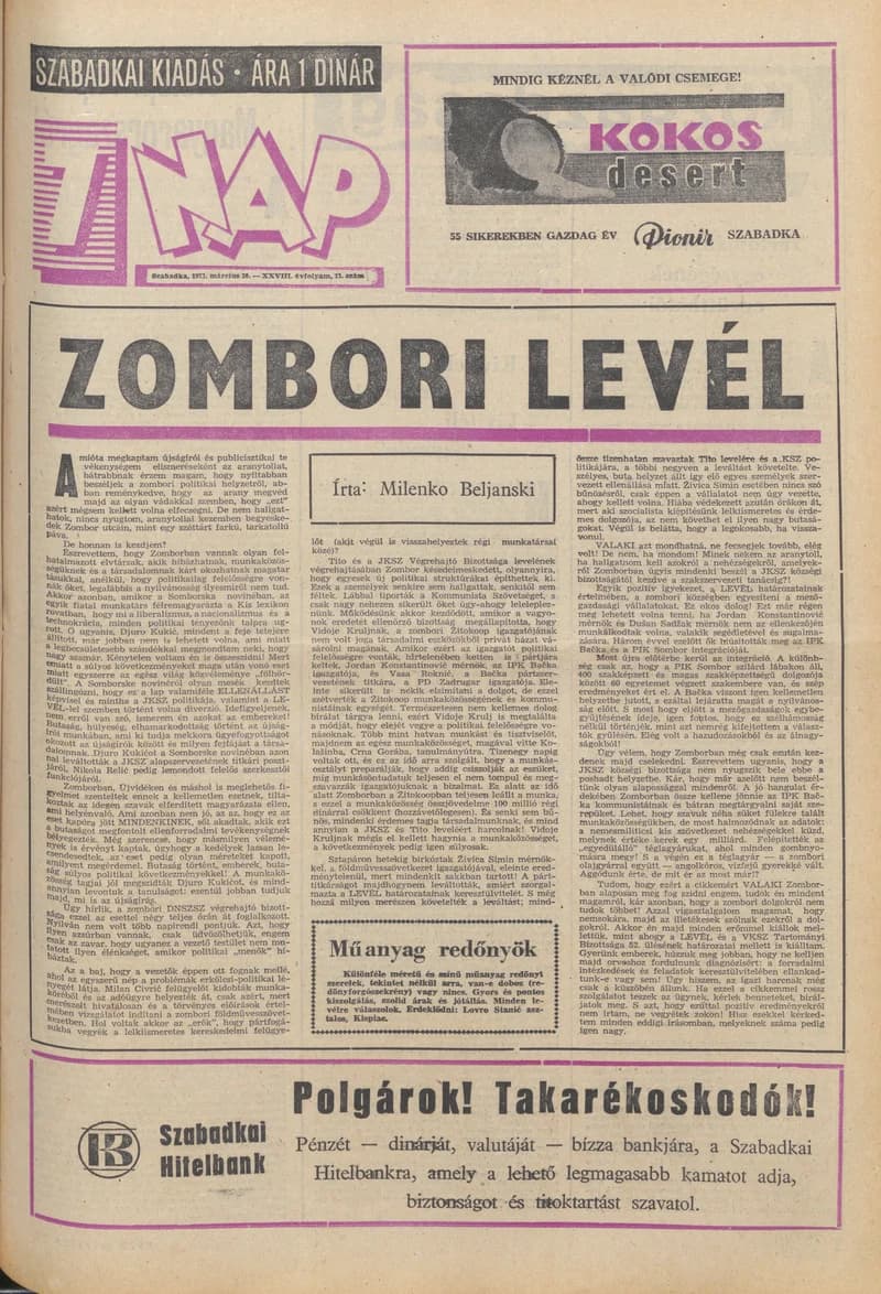 7 Nap, 28. évf. 1973. március 30. 13. sz. 1–28. oldal