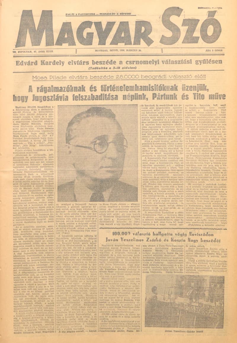 Magyar Szó, 7. évf. 1950. március 20. 67. sz. 1–6. oldal
