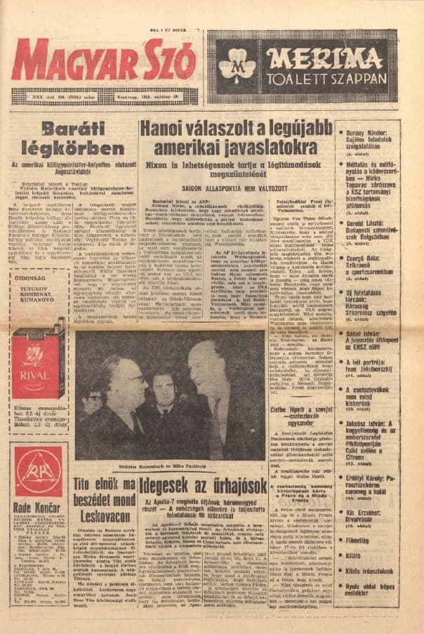 Magyar Szó, 25. évf. 1968. október 20. 290. sz. 1–32. oldal