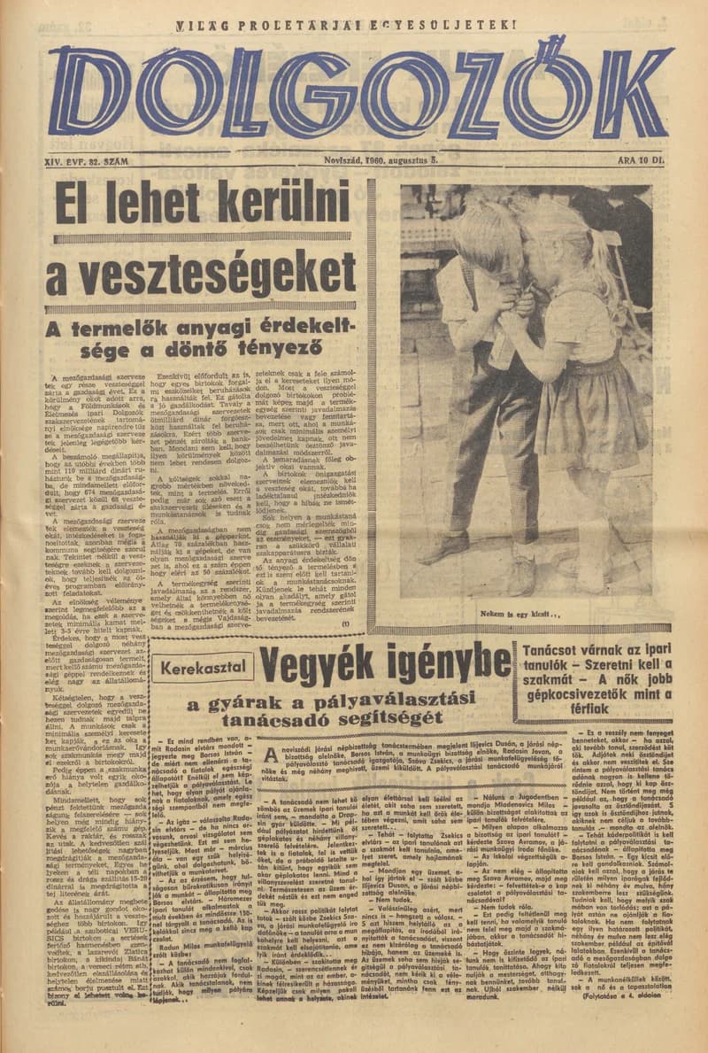Dolgozók, 14. évf. 1960. augusztus 5. 32. sz.