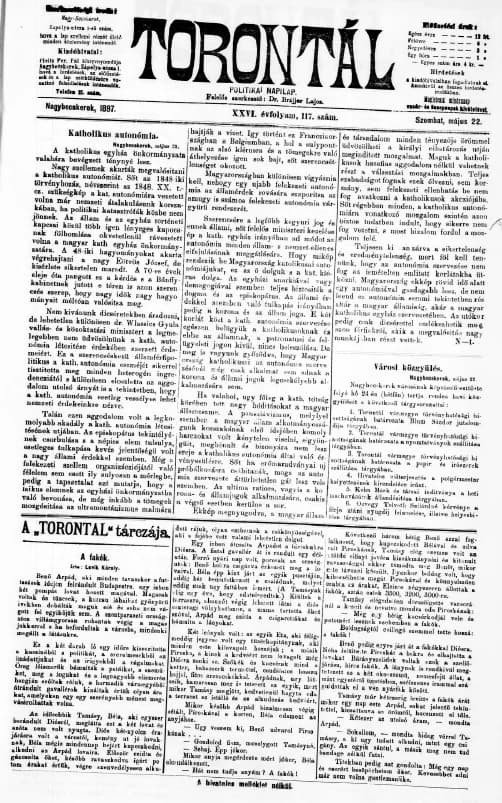 Torontál, 26. évf. 1897. május 22. 117. sz.