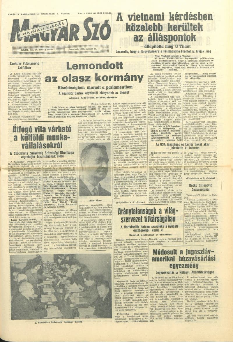 Magyar Szó, 23. évf. 1966. január 22. 20. sz.