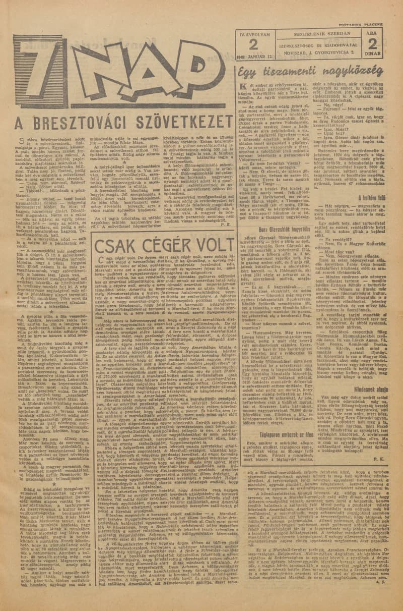 7 Nap, 4. évf. 1949. január 12. 2. sz. 1–4. oldal
