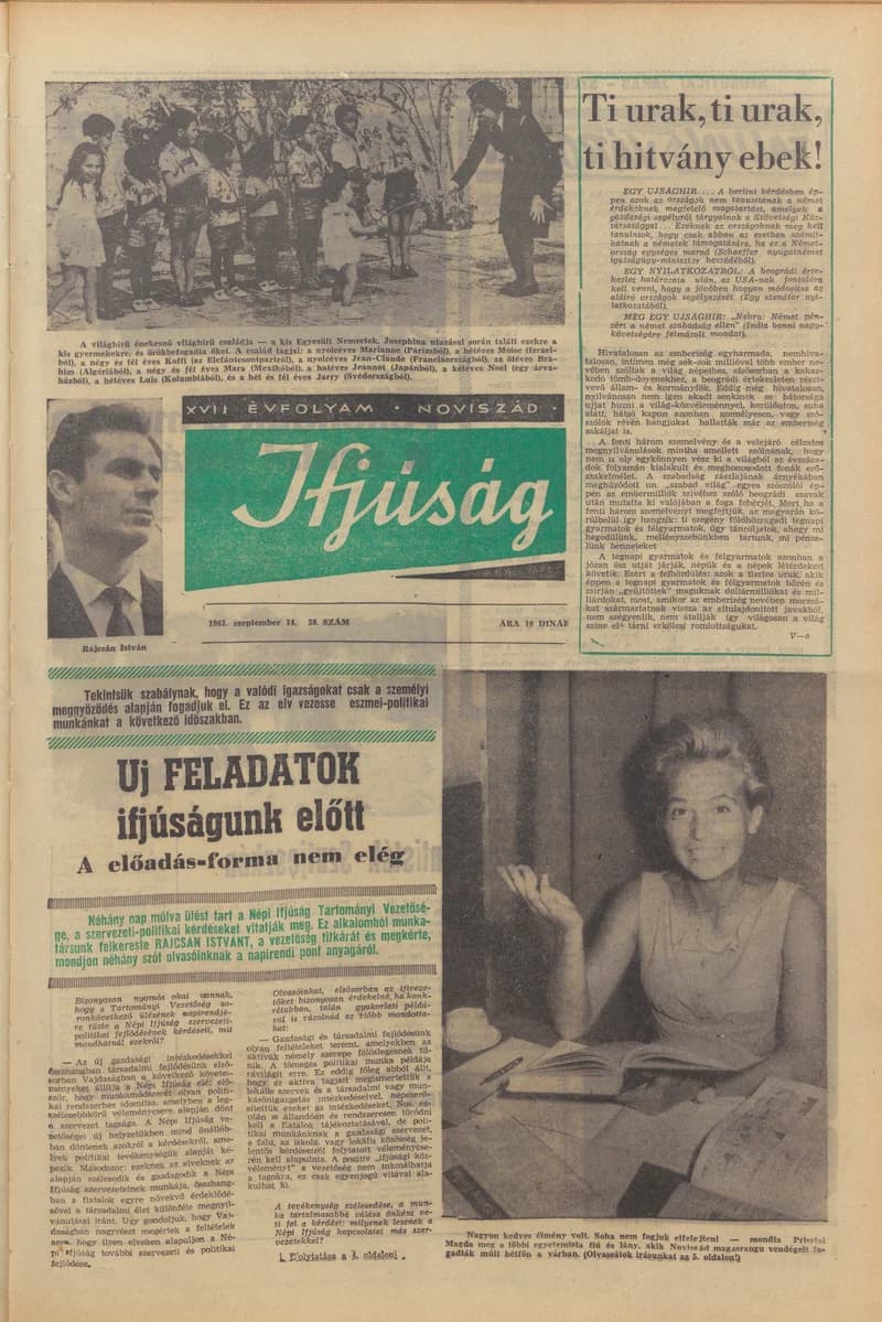 Ifjúság, 17. évf. 1961. szeptember 14. 38. sz.