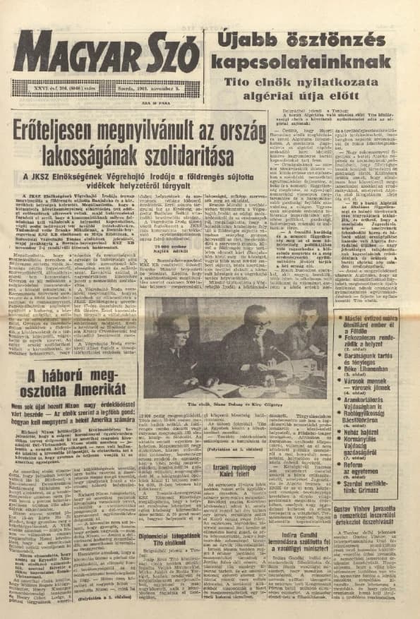Magyar Szó, 26. évf. 1969. november 5. 306. sz. 1–16. oldal
