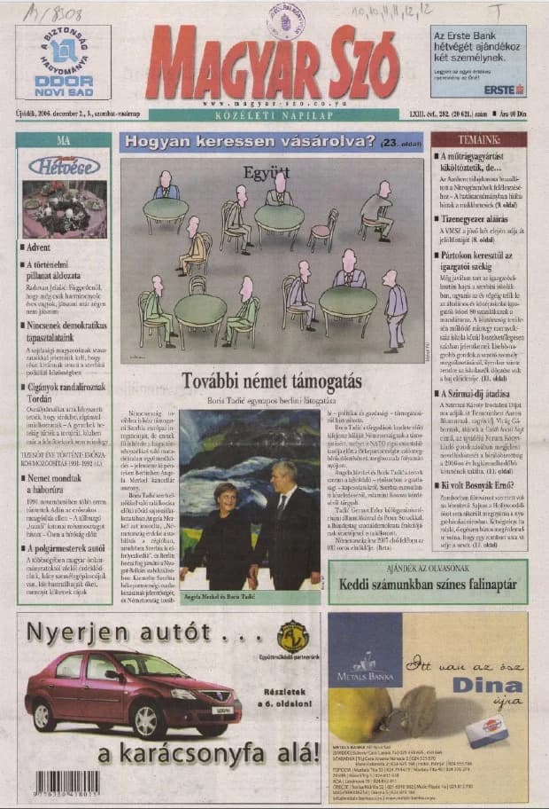 Magyar Szó, 63. évf. 2006. december 2. – 3. 282. sz. 1–28. oldal