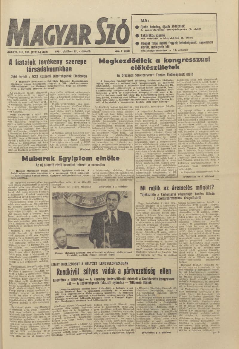 Magyar Szó, 38. évf. 1981. október 15. 284. sz.