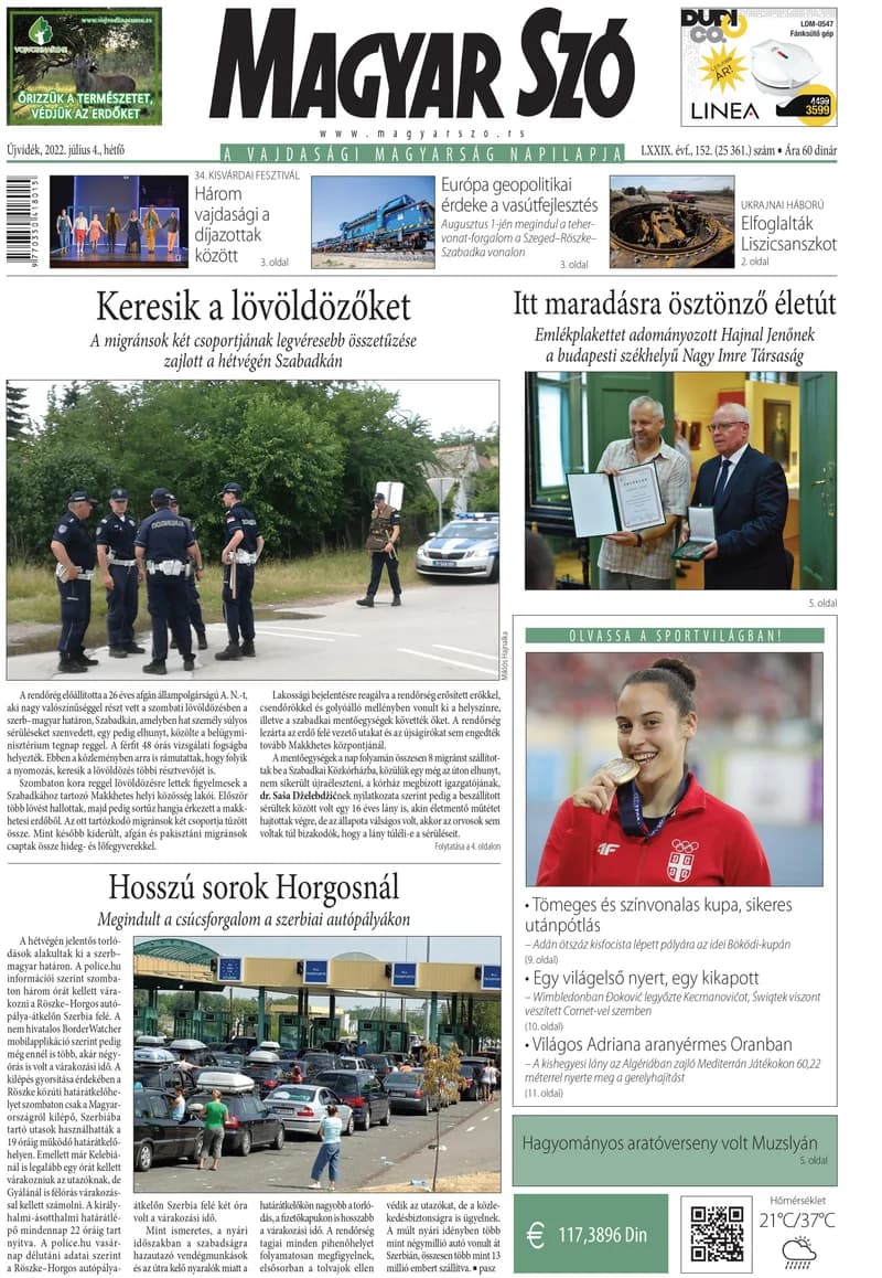 Magyar Szó, 79. évf. 2022. július 4. 152. sz. 1–16. oldal