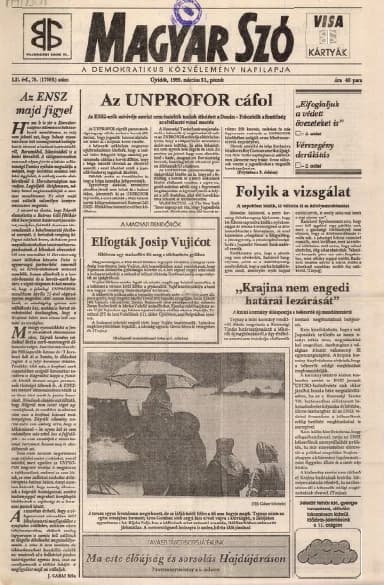 Magyar Szó, 52. évf. 1995. március 31. 75. sz. 1–16. oldal