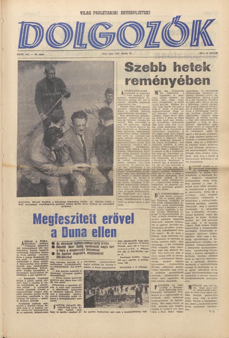 Dolgozók, 19. évf. 1965. június 18. 24. sz.