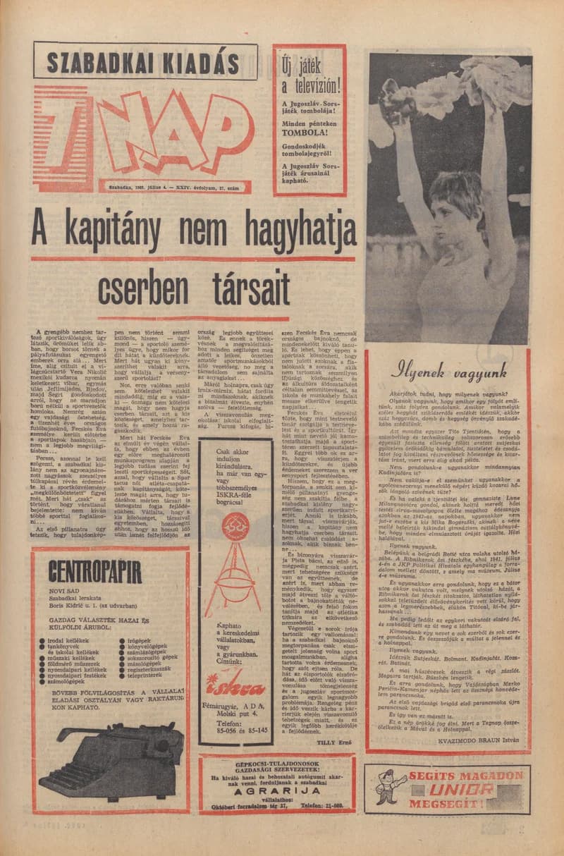 7 Nap, 24. évf. 1969. július 4. 27. sz. 1–16. oldal