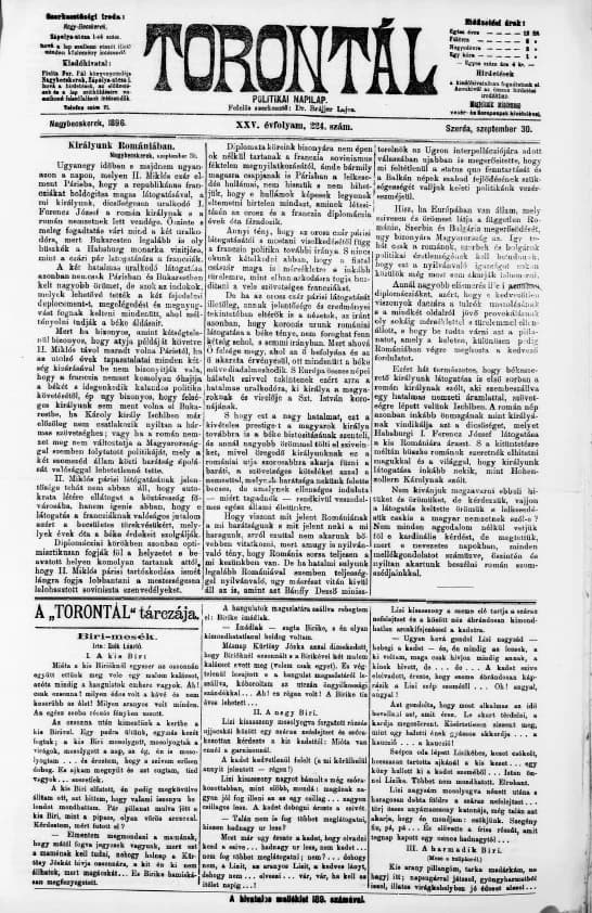 Torontál, 25. évf. 1896. szeptember 30. 224. sz.