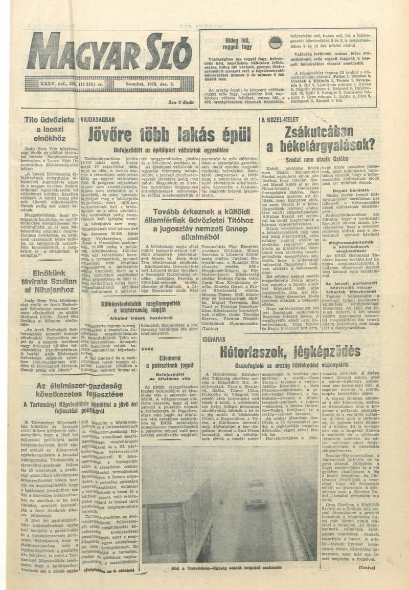 Magyar Szó, 35. évf. 1978. december 2. 330. sz. 1–20. oldal