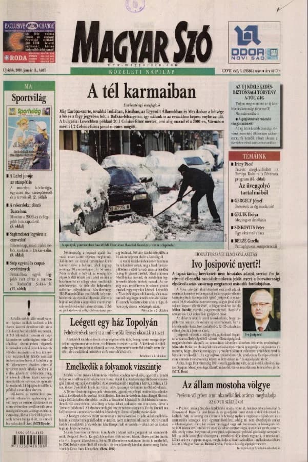 Magyar Szó, 67. évf. 2010. január 11. 6. sz. 1–16. oldal