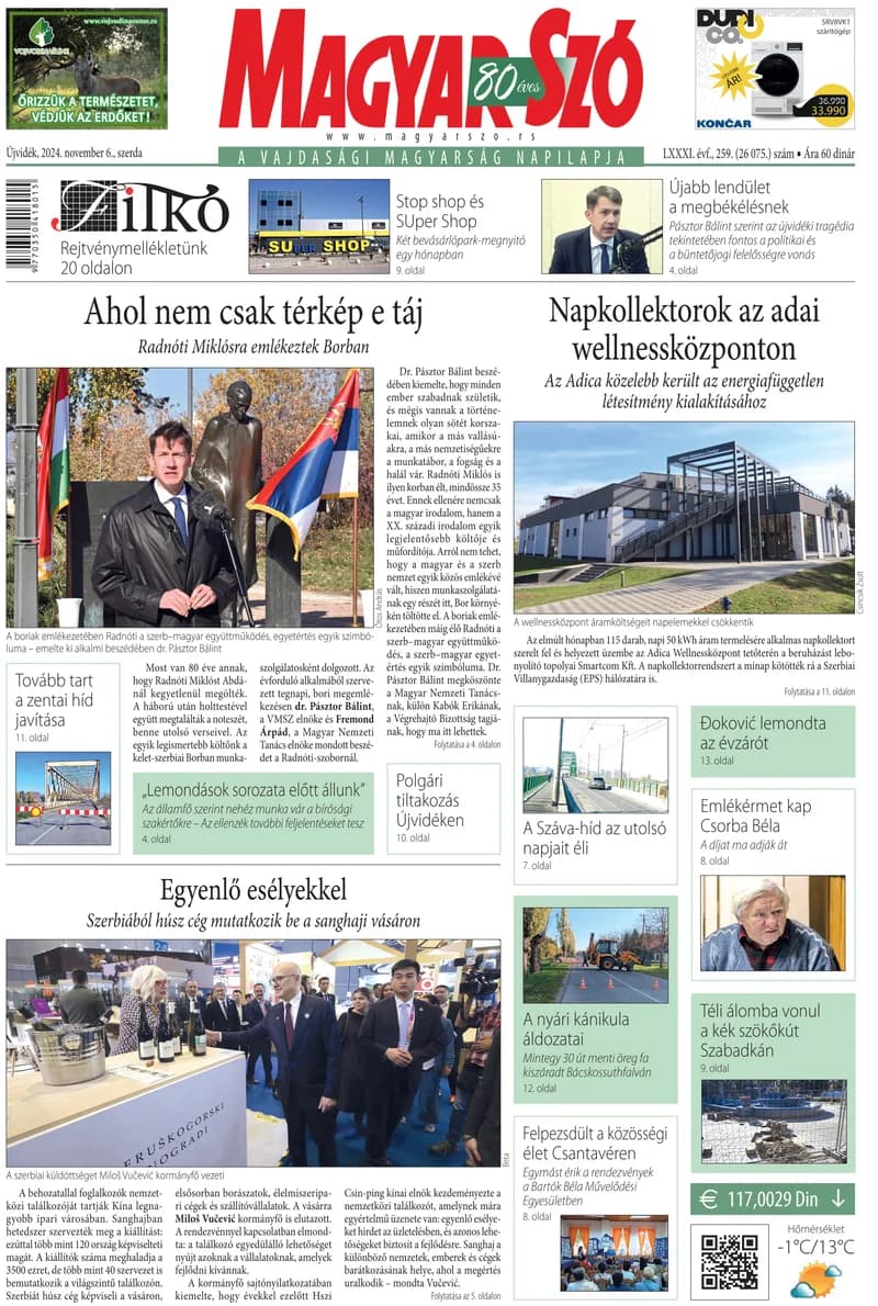 Magyar Szó, 81. évf. 2024. november 6. 259. sz. 1–16. oldal