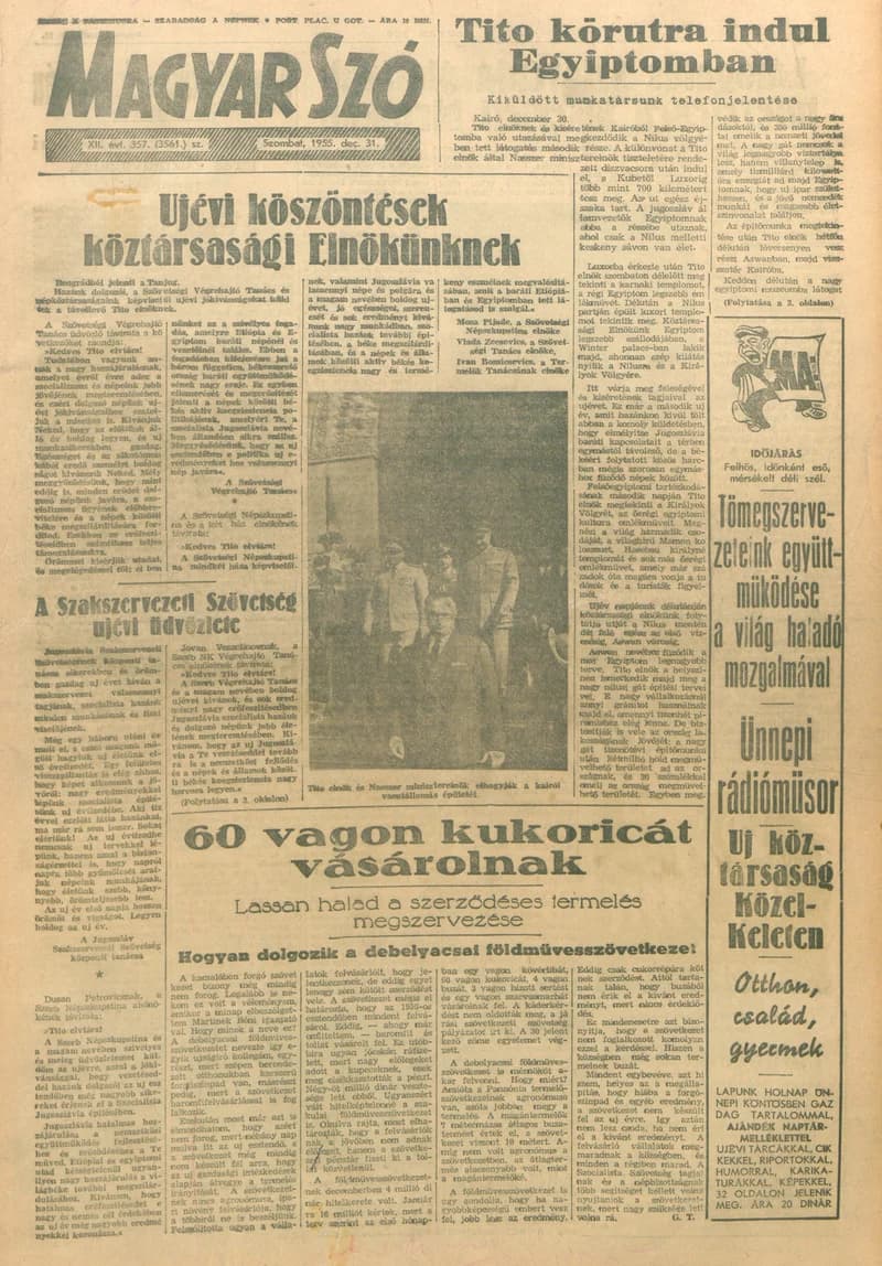 Magyar Szó, 12. évf. 1955. december 31. 357. sz. 1–10. oldal