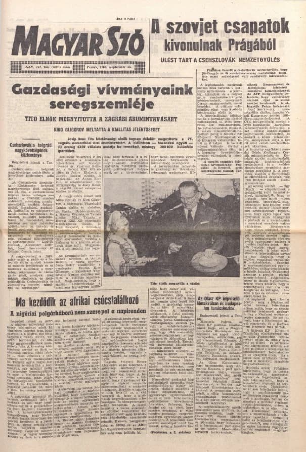 Magyar Szó, 25. évf. 1968. szeptember 13. 253. sz. 1–10. oldal