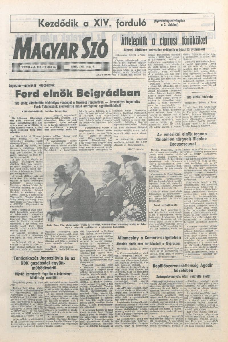 Magyar Szó, 32. évf. 1975. augusztus 4. 212. sz.