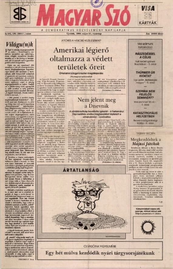 Magyar Szó, 50. évf. 1993. május 23. 136. sz. 1–28. oldal