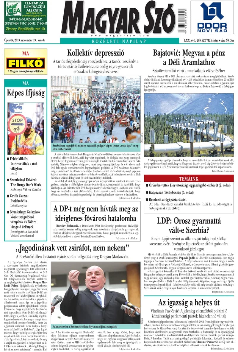 Magyar Szó, 70. évf. 2013. november 13. 265. sz. 1–20. oldal